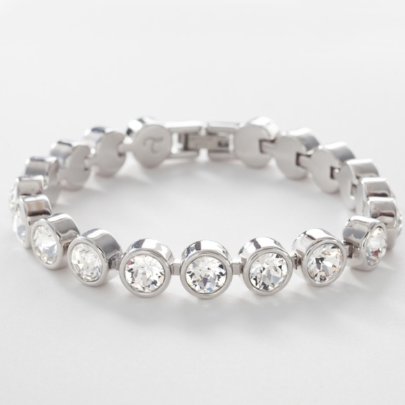 Touchstone Crystal by Swarovski White Ice Arm Candy Bracelet STUNNING NIB 7.25" - Picture 1 of 10